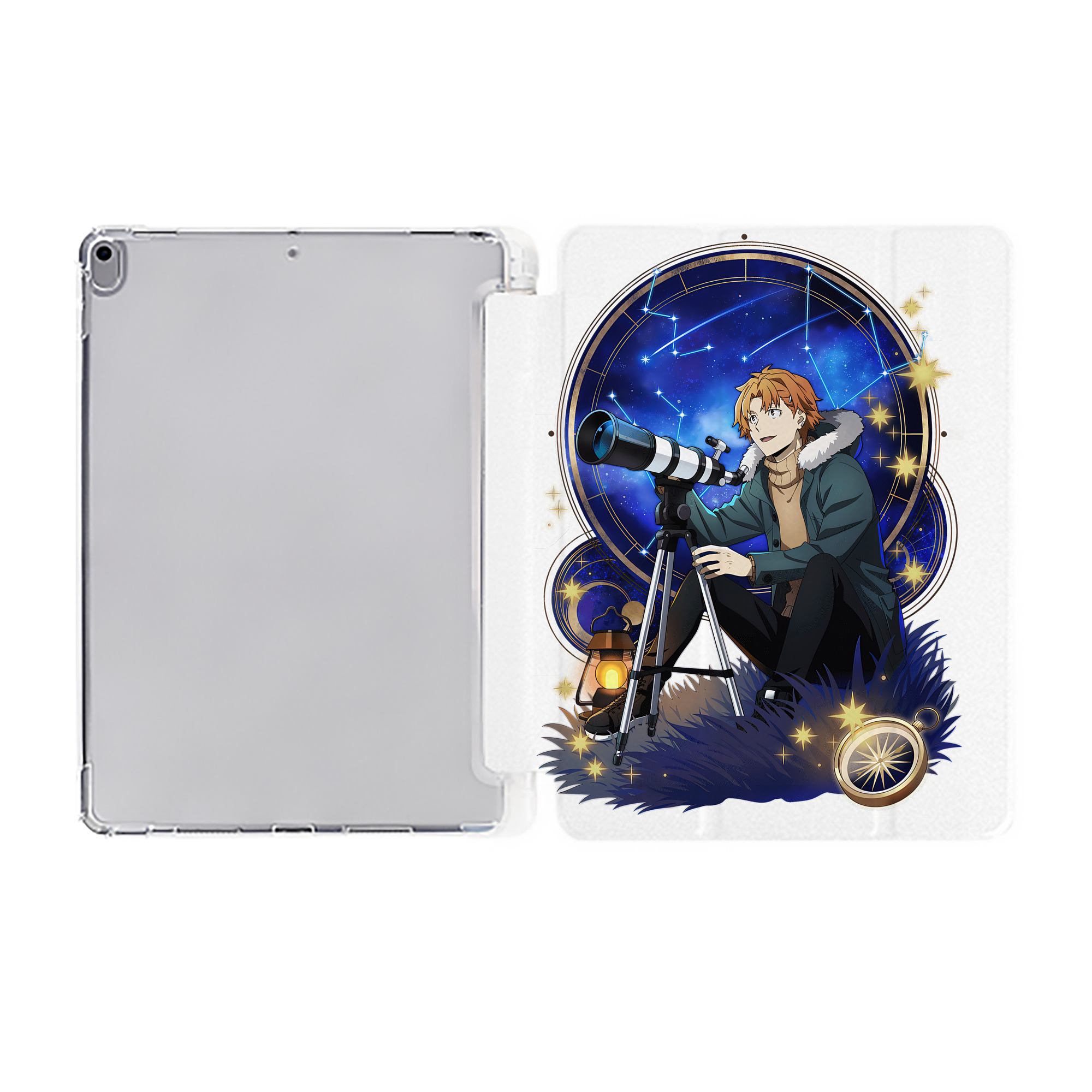（画像用） 文豪ストレイドッグス Bungo Stray Dogs IPad ケース ペン収納付き 三つ折りスタンド PUレザー×シリコン 対応機種9.5/10.5/10.9インチ